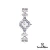 ساعة نسائية لويس نايس زركون ستيل فضي